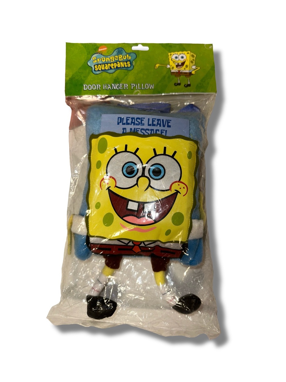 Vtg 2002 SpongeBob Door Hanger Pillow w/ Message Pad